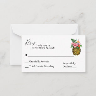 Budget Tropica Hawaiian Pineapple 2SM Geen maaltij Notitiekaartje