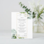 Budget Tropical & blanc Floral Menu (Debout devant)