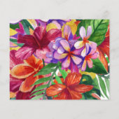 Budget Tropical Bouquet Modern Typography Wedding (Achterkant)