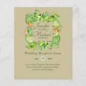 Budget Tropical Feuilles Luau Mariage Réception In (Devant)