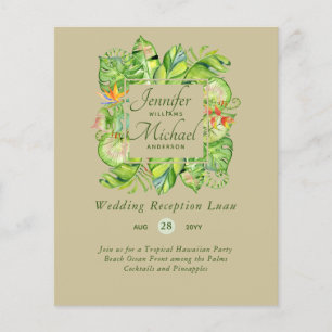 Budget Tropical Feuilles Luau Mariage Réception In