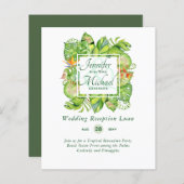 Budget Tropical Feuilles Luau Mariage Réception In (Devant / Derrière)