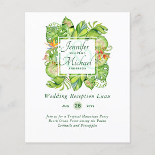 Budget Tropical Feuilles Luau Mariage Réception In