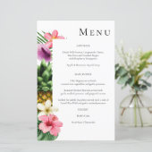 Budget Tropical Hawaiian Floral Menu - Blanc MED (Debout devant)