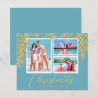 Budget Tropical Merry kerstfoto Kaart