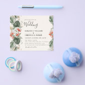 Budget Tropical Palm Greenery Wedding Flyer (Enkel)