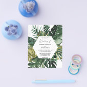 Budget Tropical Palm Leaf Wedding Flyer (Enkel)