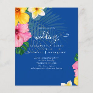 BUDGET Tropisch Paradijs Strand Bruiloft Bloemen Flyer