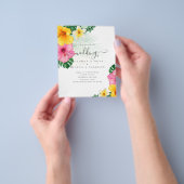 BUDGET Tropisch Paradijs Strandtrouwdag Bloemen Flyer (Hand)