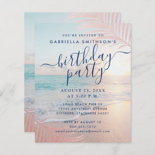 BUDGET Tropisch strand Birthday Pink Party brochur