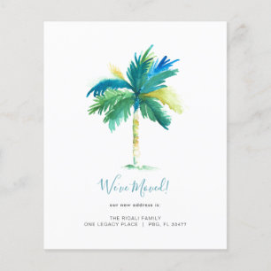 Budget Tropische Aquarel Palmboom Verhuizing Flyer
