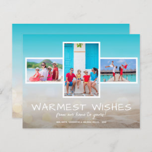 Budget Tropische Beach Multi Photo Holiday Kaart