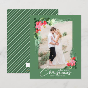 Budget Tropische Floral kerstfoto