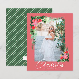 Budget Tropische Floral kerstfoto