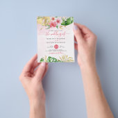 Budget Tropische Floral Weddenschap Flyer (Hand)