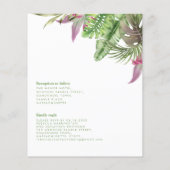 Budget Tropische marine Blue Wedding Invite (Achterkant)