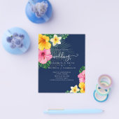 BUDGET tropische paradijselijke strandbruiloft Flyer (Enkel)