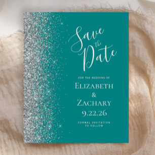 Budget Turquoise Blue Silver Enregistrer la carte