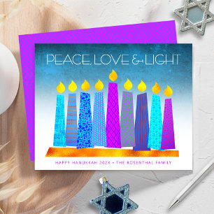 Budget Turquoise Hanukkah Kaarsen Vrede Liefde Kaa