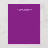 BUDGET Turquoise Orange Feuilles Faire-part de mar (Dos)