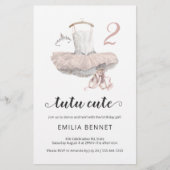 Budget Tutu minimalistisch Ballerina 2e verjaardag (Voorkant)