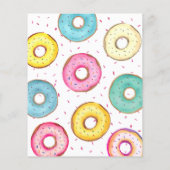 Budget Twee lieve donuts 2e verjaardag uitnodiging (Achterkant)