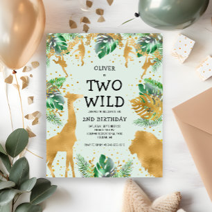 Budget Twee Wilde Groene Gouden 2e Verjaardagsuitn