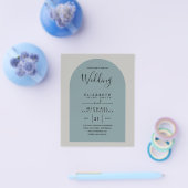 BUDGET Tweetalig Spaans Engels Huwelijk Bruiloft Flyer (Enkel)