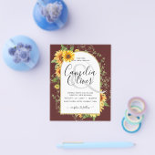 BUDGET Tweetalige Zonnebloemen Spaanse Bruiloft Bo Flyer (Enkel)