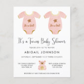 Budget Twin Girls Baby shower (Voorkant)