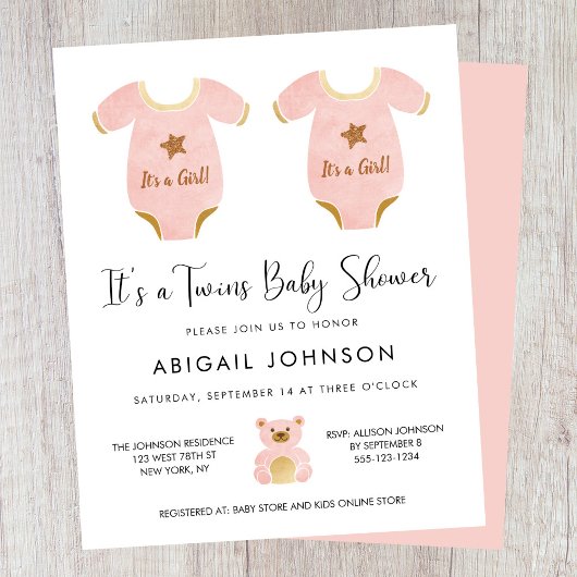 Budget Twin Girls Baby shower