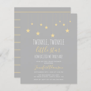 Budget Twinkle Little Star Baby shower Invitation