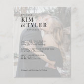 Budget typografie foto overlay bruiloft uitnodigin flyer (Voorkant)