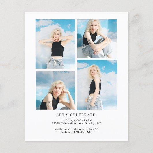 BUDGET  Typografie Fotocollage Afstuderen (Achterkant)