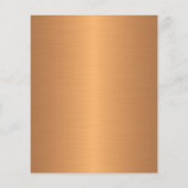 Budget typografie navy koperen bruiloft uitnodigin flyer (Achterkant)