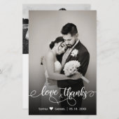 Budget Typografiescript Weddenschap Dank u Kaart (Voorkant / Achterkant)