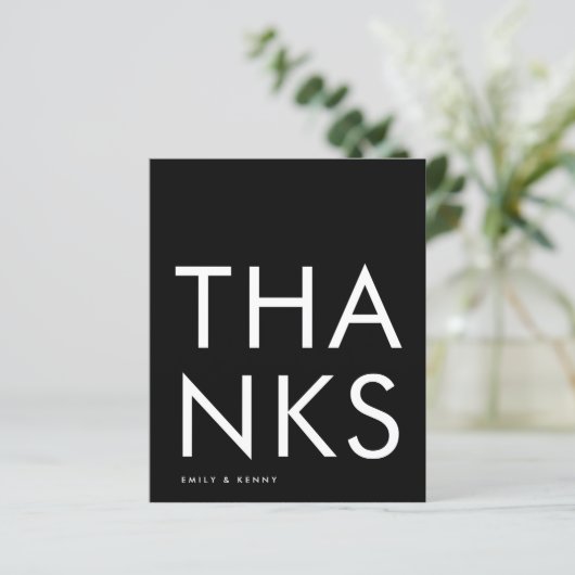 Budget ultra Modern Big Monogram Dank u (Staand voorkant)