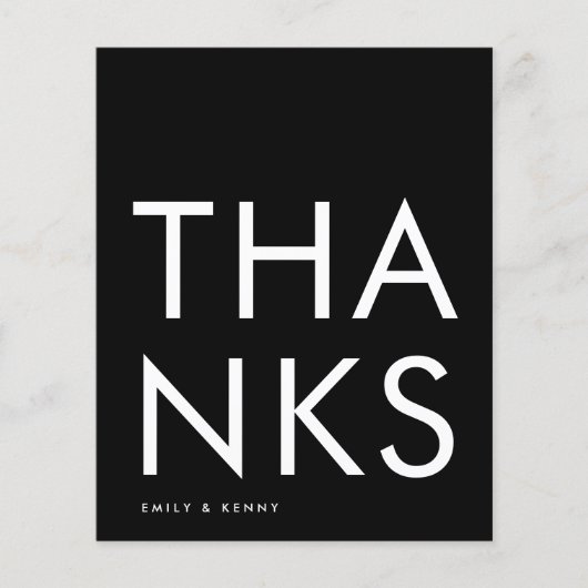 Budget ultra Modern Big Monogram Dank u (Voorkant)