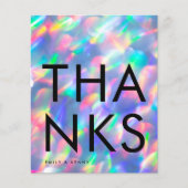 Budget ultra Modern Iridescent Monogram Dank u (Voorkant)