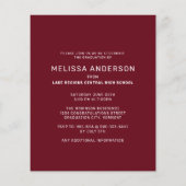 Budget Uniek Afstudeerder Burgundy 4 Foto Afstuder (Achterkant)