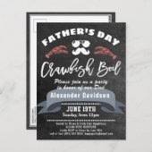 BUDGET Vaderdag Chalk Crawfish Boil Uitnodiging (Voorkant / Achterkant)
