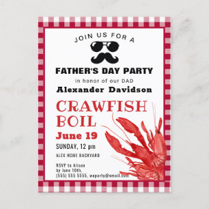 BUDGET Vaderdag Crawfish Boil Foto Uitnodigen Briefkaart
