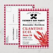 BUDGET Vaderdag Crawfish Boil Party Briefkaart (Voorkant / Achterkant)