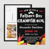 BUDGET VADERDAG Foto Crawfish Boil Uitnodiging (Voorkant / Achterkant)