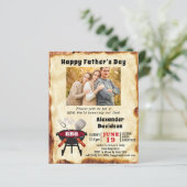 BUDGET Vaderdag Foto stijl BBQ Uitnodigen (Staand voorkant)