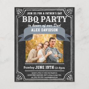 BUDGET Vaderdag Photo Chalkboard BBQ Uitnodigen