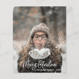 Budget Vakantie Fotokaart Modern Kerstmis Flyer