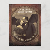 Budget Vampire Kiss Vintage Halloween Invitation (Devant)