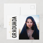 BUDGET veinte veintitrés Graduada Post Kaart (Voorkant / Achterkant)