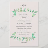 BUDGET Verdure Blush Feuille Mariage Invite A9 (Devant)